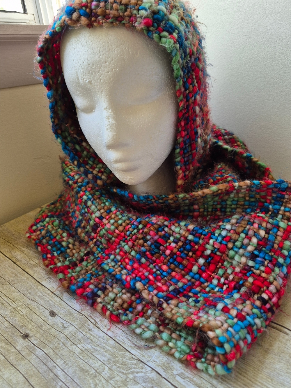 Rising Tide Multicolor Hooded Scarf